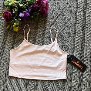 Spalding Women's Light Pink Sports Bra Size XL